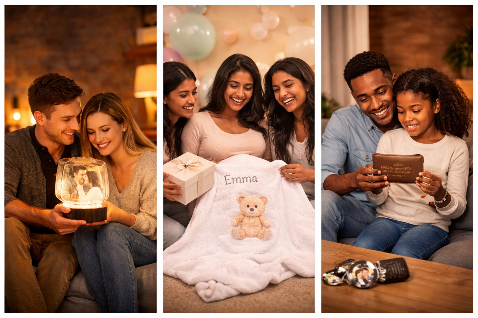 People sharing custom personiled gifts