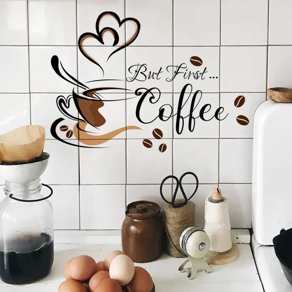 Creative Coffee Cup Wall Stickers