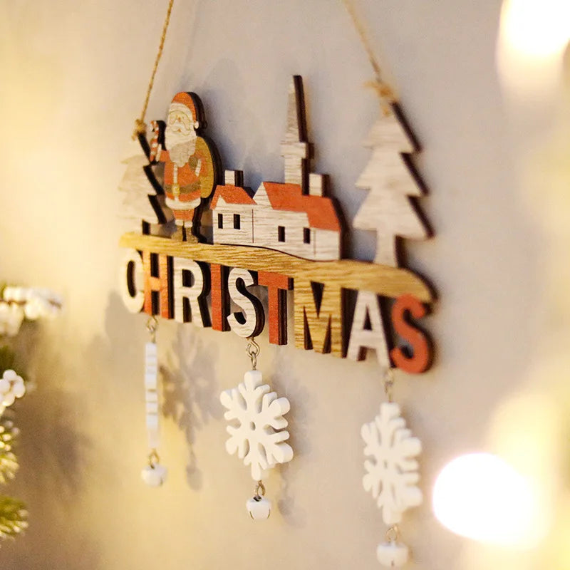 2023 Wooden Christmas Door Hanging Oranments