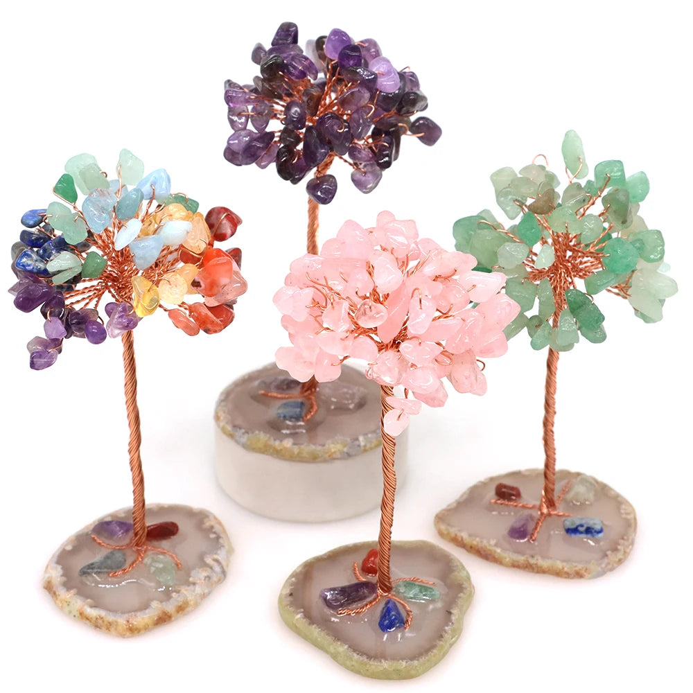 Crystal Money Tree: Quartz and Agate Home Decor