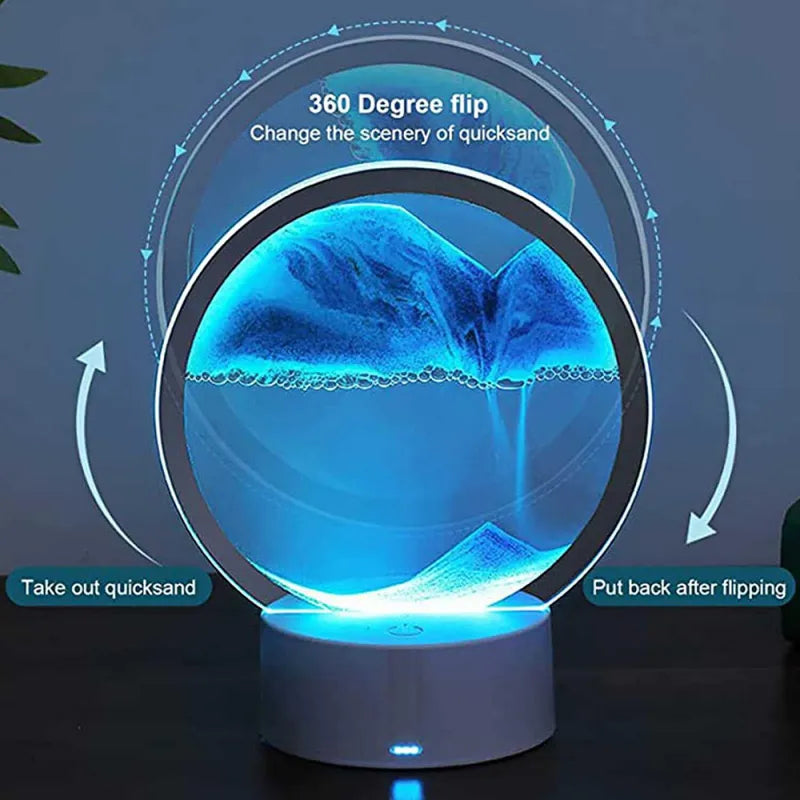 3D Moving Sand Art Frame Night Light