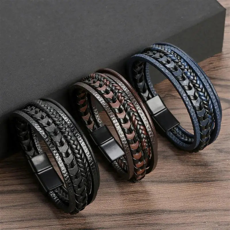 Classic Multilayer Leather Men's Bracelet