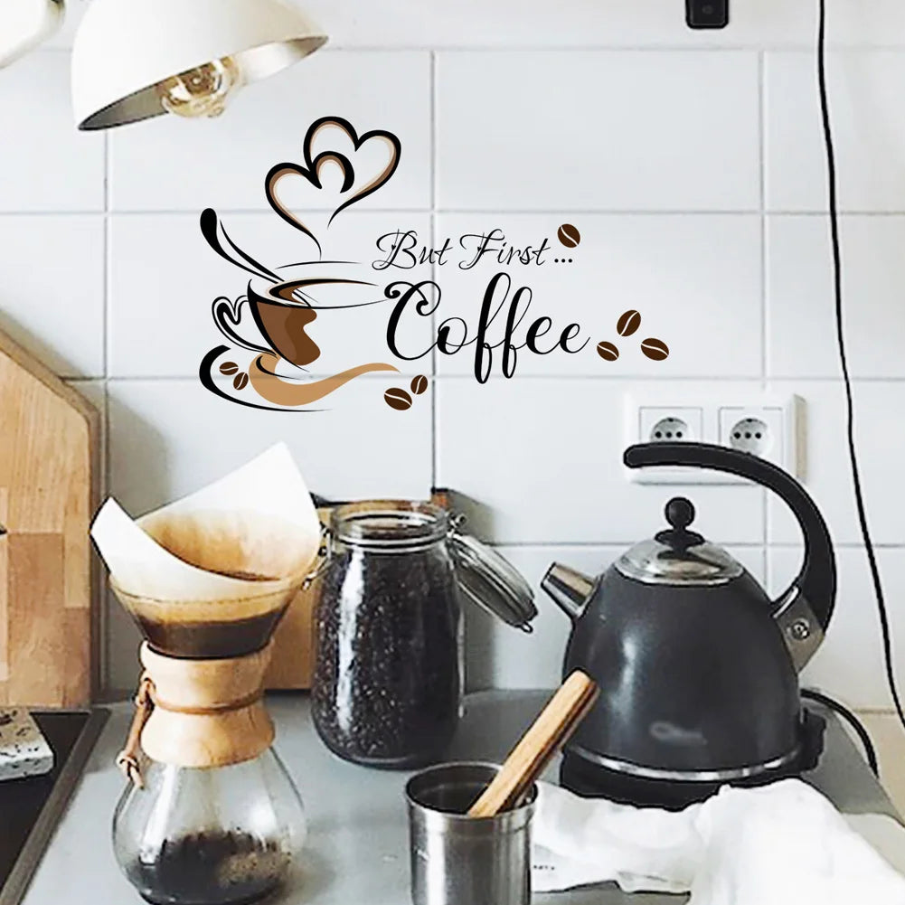 Creative Coffee Cup Wall Stickers