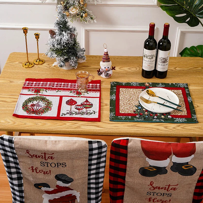 Christmas-Themed Table Mats for Stylish Holiday Dining!