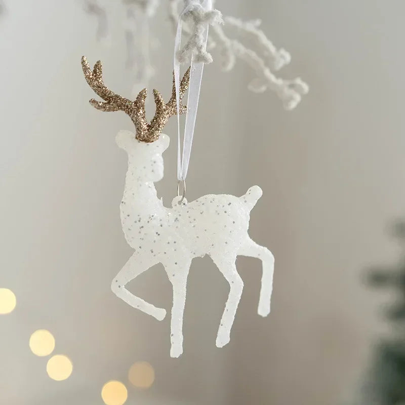 Glitter Deer Ornaments: Christmas 2023 Decor