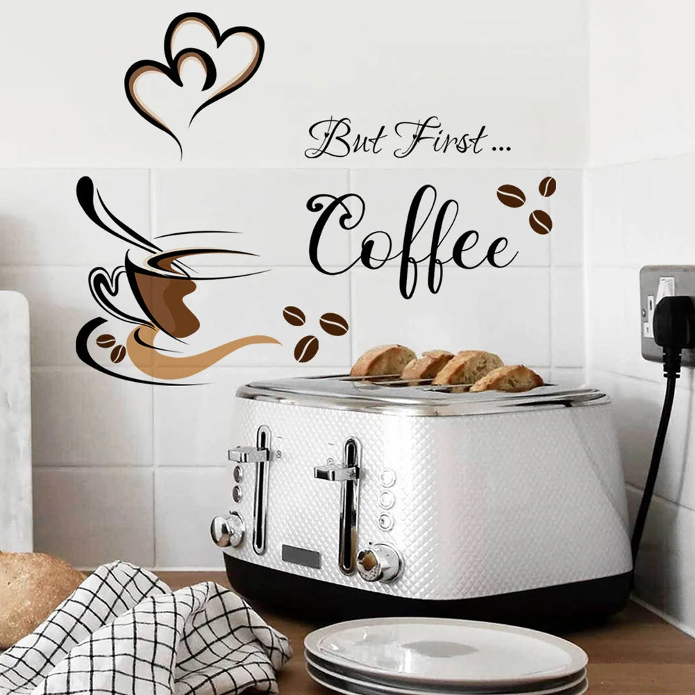 Creative Coffee Cup Wall Stickers