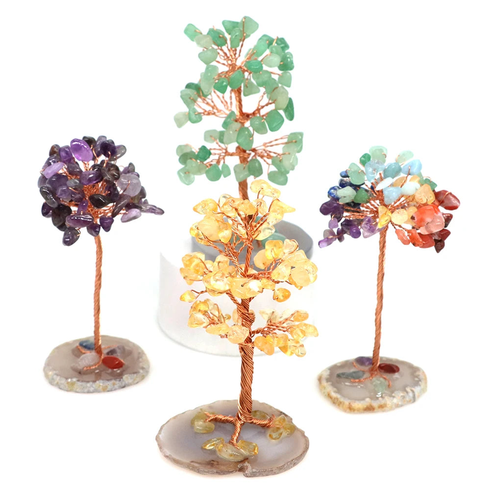 Crystal Money Tree: Quartz and Agate Home Decor