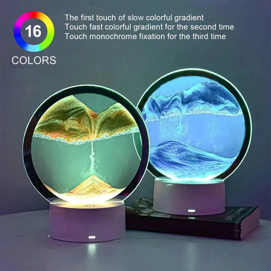 3D Moving Sand Art Frame Night Light