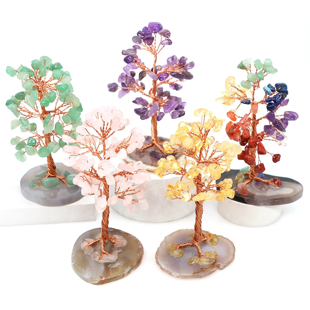 Crystal Money Tree: Quartz and Agate Home Decor