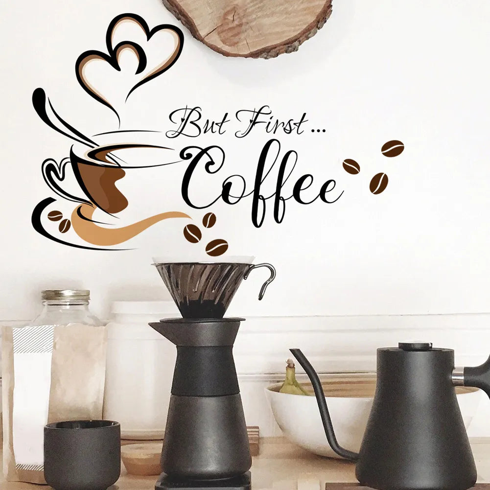 Creative Coffee Cup Wall Stickers