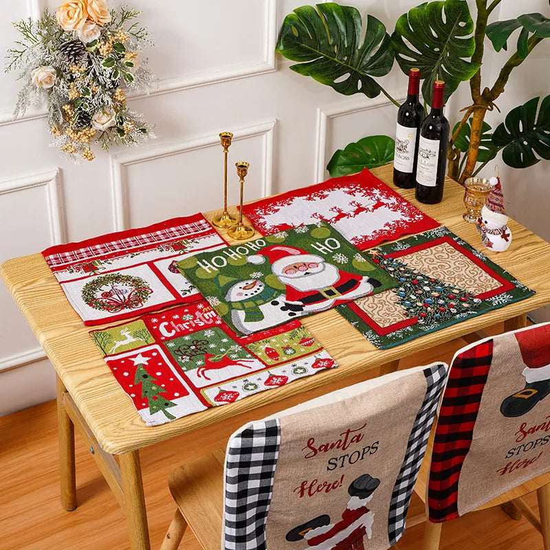 Christmas-Themed Table Mats for Stylish Holiday Dining!