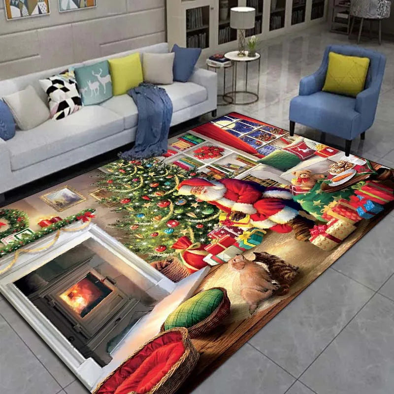 Christmas Carpet for Living Room