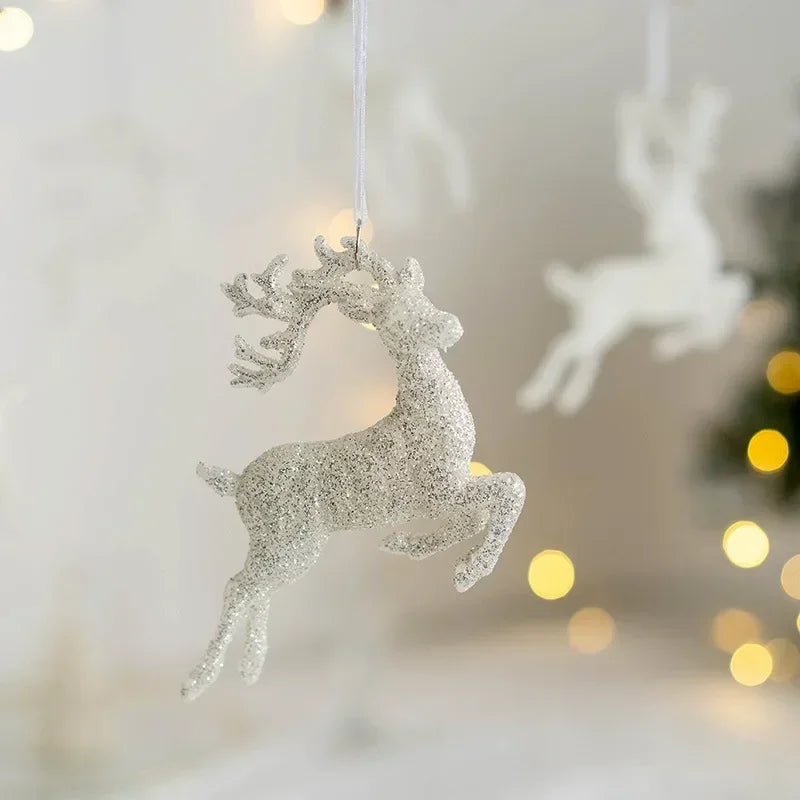 Glitter Deer Ornaments: Christmas 2023 Decor