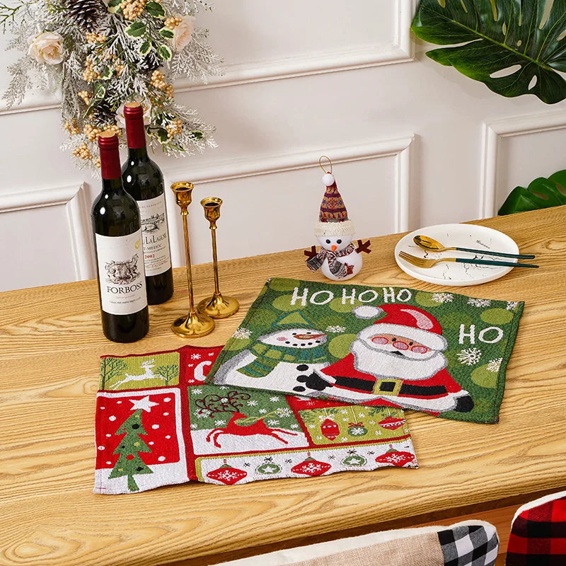 Christmas-Themed Table Mats for Stylish Holiday Dining!