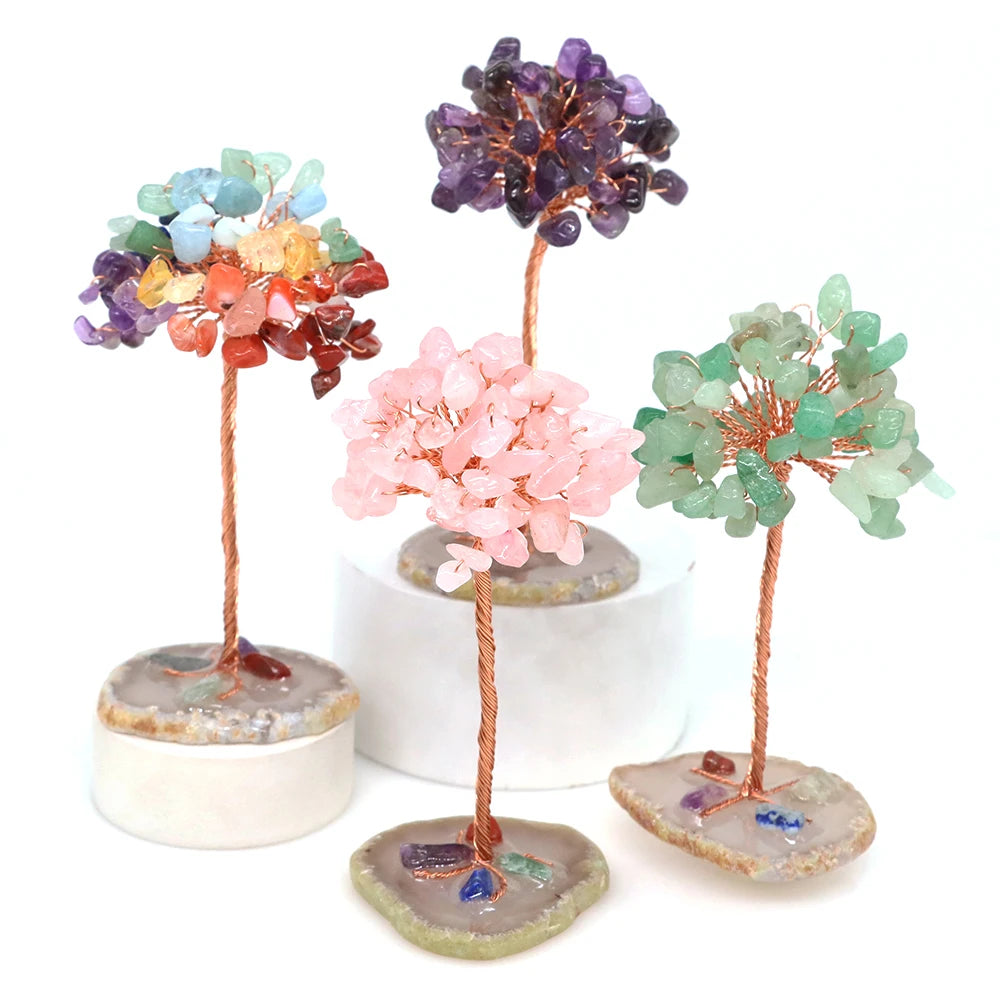 Crystal Money Tree: Quartz and Agate Home Decor