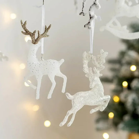 Glitter Deer Ornaments: Christmas 2023 Decor